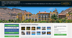 Desktop Screenshot of cordialresortholidays.ie