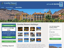 Tablet Screenshot of cordialresortholidays.ie